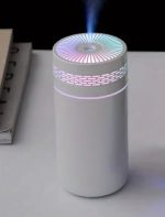 Mini Humidificateur Portable 250 Ml - 7 Couleurs LED - Rechargeable - Diffuseur D'Arômes - Gris – Image 5