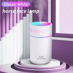 Mini Humidificateur Portable 250 Ml - 7 Couleurs LED - Rechargeable - Diffuseur D'Arômes - Blanc