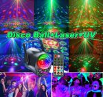 Lumières Disco Pour Fête – Boule Disco Rotative – LED – Stroboscope De Scène – Lumières Laser Rave – Activation Du Son – Télécommande – Image 5