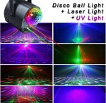 Lumières Disco Pour Fête – Boule Disco Rotative – LED – Stroboscope De Scène – Lumières Laser Rave – Activation Du Son – Télécommande – Image 4