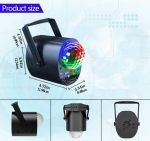 Lumières Disco Pour Fête – Boule Disco Rotative – LED – Stroboscope De Scène – Lumières Laser Rave – Activation Du Son – Télécommande – Image 3