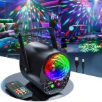 Lumières Disco Pour Fête – Boule Disco Rotative – LED – Stroboscope De Scène – Lumières Laser Rave – Activation Du Son – Télécommande