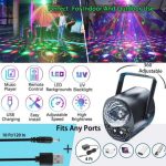 Lumières Disco Pour Fête – Boule Disco Rotative – LED – Stroboscope De Scène – Lumières Laser Rave – Activation Du Son – Télécommande – Image 2