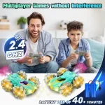 Voiture Télécommandée Avec Rotation à 360 Degrés - Musique Et Lumières - Vapeur – Image 7