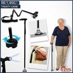 Canne De Marche Intelligente Avec Lumière LED - Double Poignée Pliable Avec Alarme - Réglable - Multifonction – Image 3