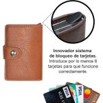 Portefeuille Avec Porte-cartes en Métal - Cuir - Marron clair – Image 3