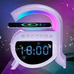 Veilleuse Haut-parleur Intégré - Chargeur Sans Fil - Montre Bluetooth Puissante Compatible Avec Les Appareils Android Et IPhone – Image 4