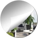 Miroir Acrylique Autocollant HD - Rond Sticky - Grand Sans Cadre - (24 x 24 cm x 2 mm) – Image 2