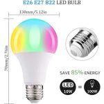 Pack De 4 Lampes Led RGB 6 Couleurs + Blanc - 10W - E27 - 700 Lumen + Télécommande – Image 3