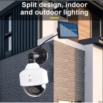 Lampe Solaire avec Détecteur De Mouvement forme Caméra Surveillance et avec Télécommande – Image 11