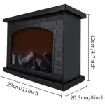 Cheminée Décorative Tactile Avec Effet Flamme - Alimentation USB Et Piles - Décoration Intérieure – Image 11