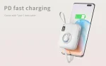 Mini Power Bank 2 en 1 Avec Câble Intégré - Chargeur Portable Rapide Bidirectionnel - Batterie Externe Pour Téléphone – Image 4