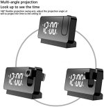 Réveil LED Rotatif à 180 Degrés- Projection Numérique-USB-Température Créative – Image 3