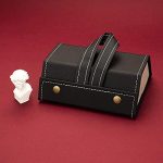 Étui à Lunettes Pliable 3 En 1 En Cuir PU - Multi-usages - Noir – Image 2