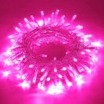 Guirlande De Fête Lumineuse Décorative - Étanche - 8 Modes - 100 LED - Double Fiche - Rose