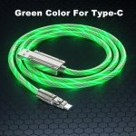 Câble de Charge Rapide RGB Brillant - 120W 6A Max - Type C - Rotation 180° - Vert – Image 5