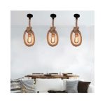 Pack De 6 Suspensions Corde En Chanvre Vintage Luminaire De Plafond - 1 M - Douille E27 – Image 10