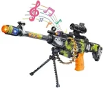 Jeu Pistolet Mitrailleur À Barillet - Étui - Bandoulière - Lumières Clignotantes - Effets Sonores - Design Militaire – Image 12