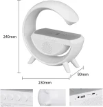 Réveil Multifonction - Haut-Parleur Bluetooth Sans Fil - Mini Veilleuse - Support Carte TF - Chargeur De Téléphone - Radio – Image 3