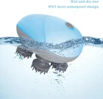 Masseur De Cuir Chevelu Sans Fil 3 en 1 Avec 96 Contacts en Silicone - 3 Modes de Pétrissage - Étanche IPX6 - Rechargeable - Bleu – Image 4