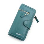 Nouveau Portefeuille Pour Femme Avec Porte-Monnaie - Cuir Synthétique - Multifonction - Grande Capacité - Bleu – Image 2