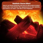Cheminée Décorative Tactile Avec Effet Flamme - Alimentation USB Et Piles - Décoration Intérieure – Image 6