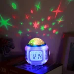 Réveil Projecteur - Écran LCD - Mélodies et Lumières Multi-Étoiles - Affichage du Calendrier - Heure Date Semaine - Température – Image 10