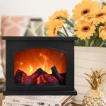 Cheminée Décorative Tactile Avec Effet Flamme - Alimentation USB Et Piles - Décoration Intérieure – Image 10