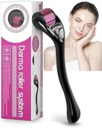 Derma Roller Pour La Croissance Des Cheveux 0,5 Mm Avec Aiguilles En Titane – Active Les Follicules Pileux Pour La Perte et L'épaisseur Des Cheveux – Réduit Les Cicatrices D'acné – Image 7