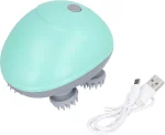Masseur De Cuir Chevelu Sans Fil 3 en 1 Avec 96 Contacts en Silicone - 3 Modes de Pétrissage - Étanche IPX6 - Rechargeable - Vert – Image 2