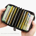 Portefeuille en Cuir D'inspiration Vintage Avec Plusieurs Emplacements Pour Cartes - Marron – Image 5