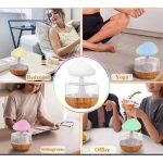 Humidificateur D'air avec Lampe Pluie De Champignons - Diffuseur D'aromathérapie - 7 Couleurs - Rechargeable - Télécommande – Image 7