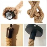 Suspension Corde En Chanvre Vintage Luminaire De Plafond - 1 M - Douille E27 – Image 5