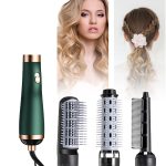 Brosse Pour Sécher Les Cheveux - 5 × 1 Multifonctions - Coiffantes Lissantes et Adoucissantes - Vert – Image 4