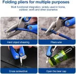 Pince Multifonction 11 En 1 - Acier Inoxydable - Avec Tournevis - Lime - Ouvre-Boîte - Pince - Coupe-Câble - Utilisation Extérieure – Image 6