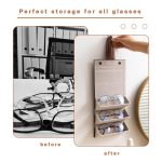 Étui à Lunettes Pliable 3 En 1 En Cuir PU - Multi-usages - Noir – Image 11