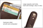 Portefeuille Classique en Cuir PU Pour Homme – Moraillon Court et Fermeture Éclair – Haute Qualité et Multi-Poches - Marron foncé – Image 8