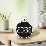Horloge de Bureau Murale Multifonction - Température - Alarme - Commande Vocale - Affichage De L'heure D'été - LED - Blanc – Image 3