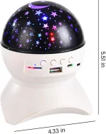 Lampe de Projection de Ciel Étoilé Bluetooth - Speaker - USB - Carte Mémoire - Musique - Blanc – Image 7