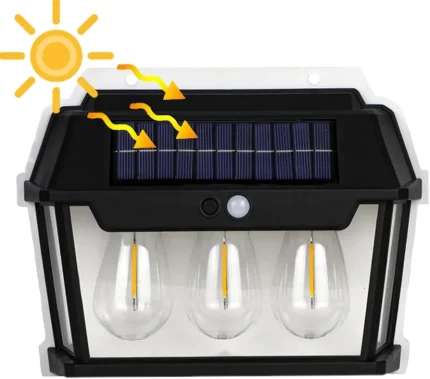 Lampes à Énergie Solaire - Étanches - Sécurité Avec Capteur