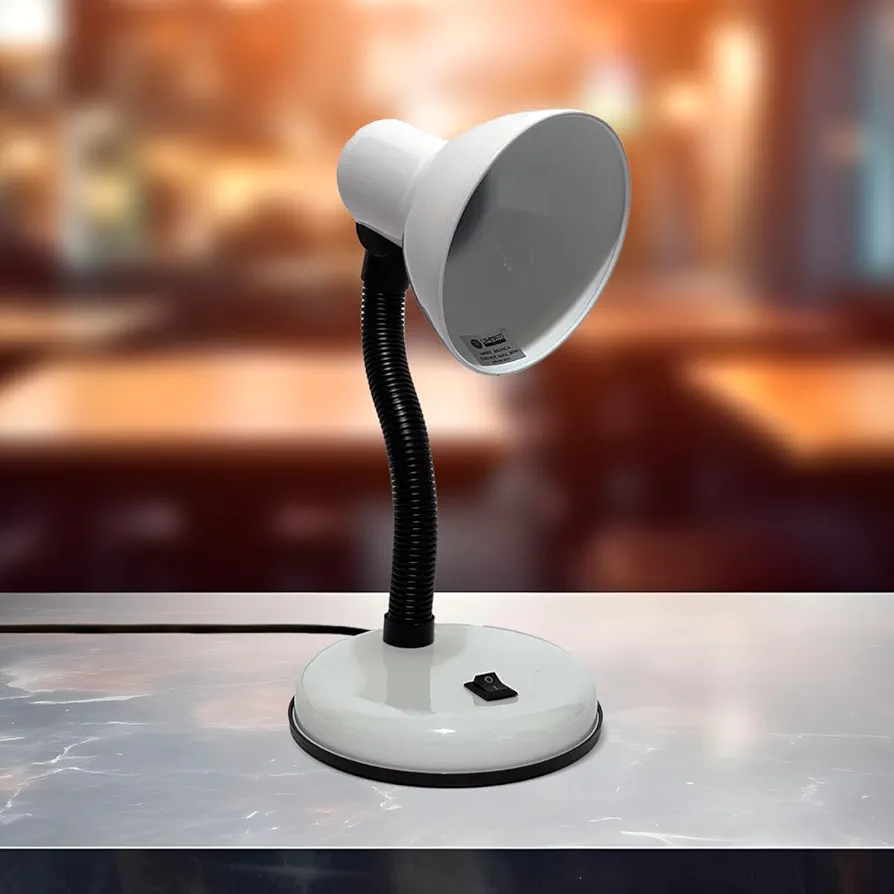 61HJbn0V5XL._AC_UF8941000_QL80_FMwebp_.webp Lampe De Bureau De Table Avec Interrupteur - Blanc – Image 1