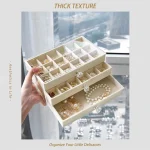 Boîte à Bijoux Pour Femme – 3 Tiroirs – Organiseur De Bijoux – Acrylique Transparent (9,3 x 5,3 x 4,1 cm) – Image 3