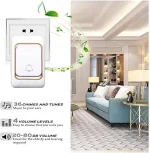 Sonnette intelligente Sans Fil - 100 Mètres - 32 Mélodies - Blanc – Image 4