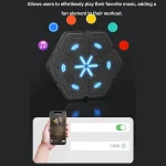 Machine de Boxe Murale Intelligente - Sac De Musique Portable -  Jeu De Combat en Salle - Tampons De Boxe Musicaux Électroniques Pour L'entraînement – Image 3