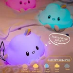 Veilleuse LED - Forme Nuage en Silicone  - Tactile - Changement De Couleur - Rechargeable – Image 10