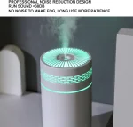 Mini Humidificateur Portable 250 Ml - 7 Couleurs LED - Rechargeable - Diffuseur D'Arômes - Gris