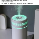 Mini Humidificateur Portable 250 Ml - 7 Couleurs LED - Rechargeable - Diffuseur D'Arômes - Gris