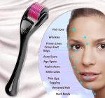 Derma Roller Pour La Croissance Des Cheveux 0,5 Mm Avec Aiguilles En Titane – Active Les Follicules Pileux Pour La Perte et L'épaisseur Des Cheveux – Réduit Les Cicatrices D'acné – Image 3