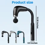 Pistolet De Massage à Manche Allongé - Masseur Dorsal en U - Soulagement Des Douleurs Des Tissus Profonds Avec 4 Têtes De Massage – Image 10