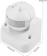 Commutateur de Capteur D'éclairage-AC110-240V 10A-Angle Réglable-Capteur Infrarouge Automatique Du Corps Humain-Interrupteur à Induction – Image 7